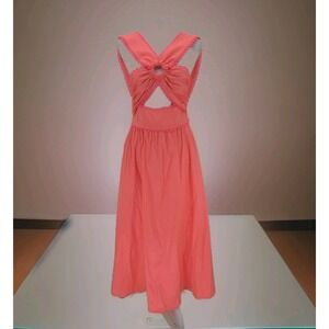 Celia B Dress Womens Large Coral Cutout Maxi Resortwear Vaction Going Out New